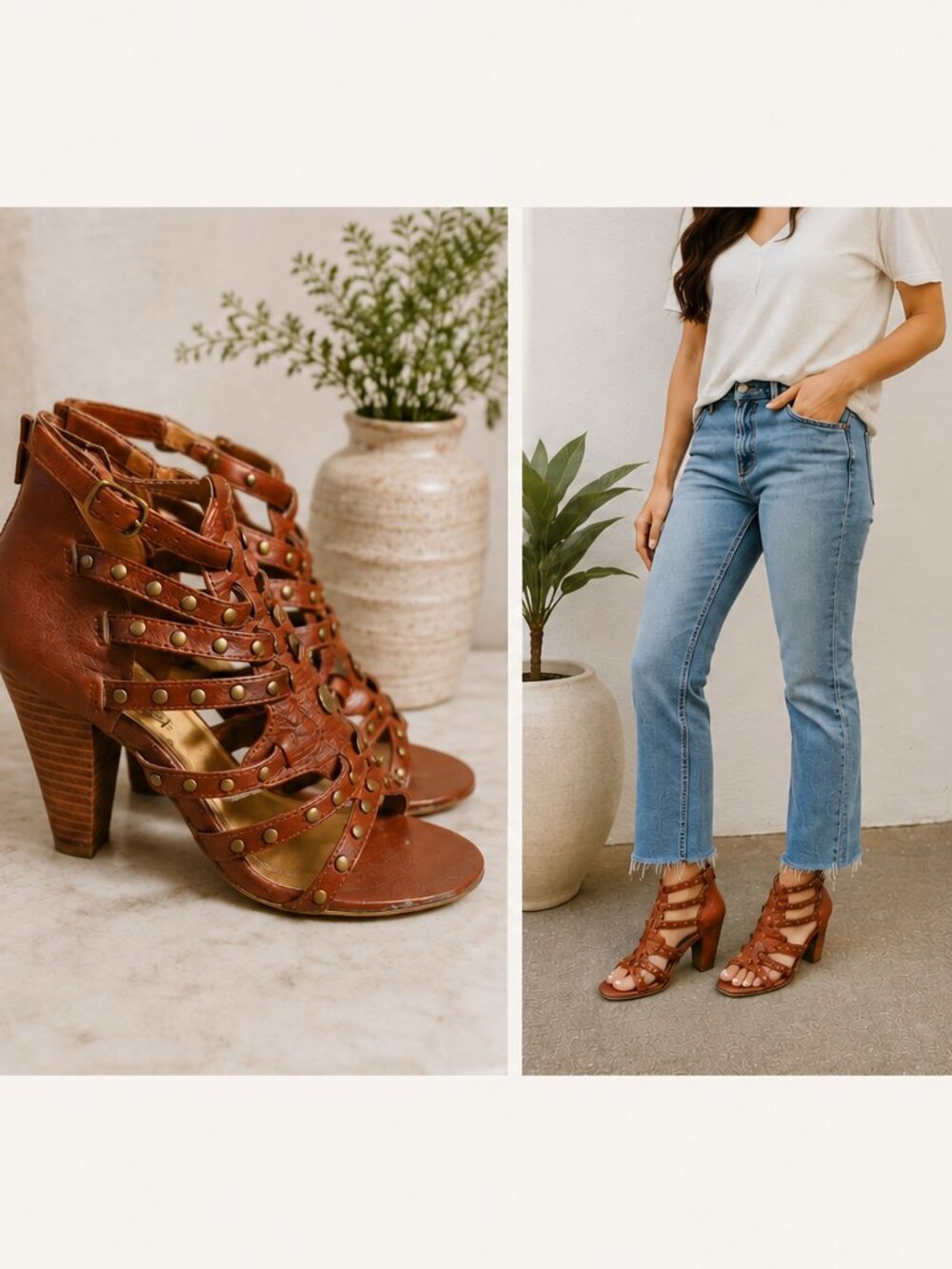 J Aldrige (Sea of Shoes) Gladiator Heeled Sandals